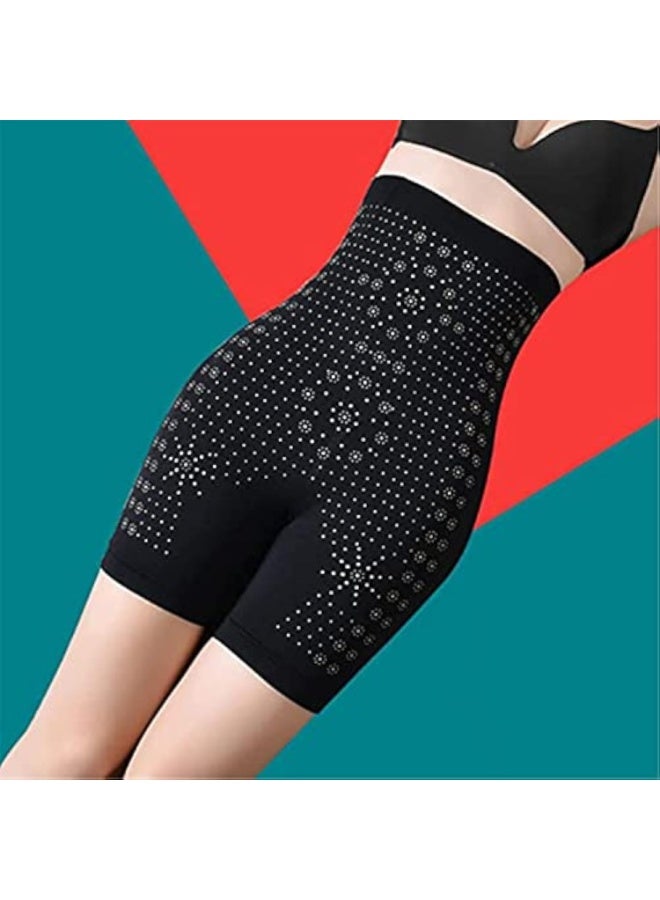 High Waisted Body Shaper Tummy Control Shorts Women Tummy Control Leggings Tighten the Sagging Fat Lift the Hips and Tighten the Abdomen Shaping Leggings Suitable for Women Skin Color and Black - Image 3