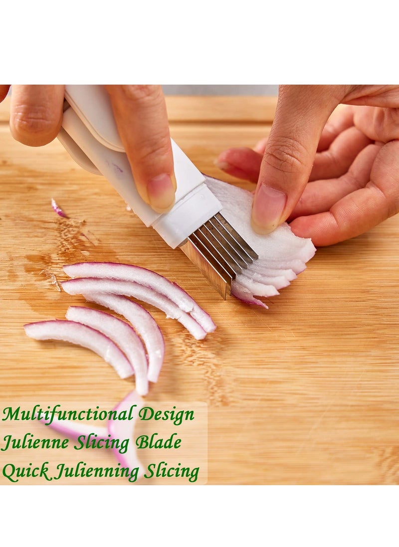 Y&D Peeler 3 in 1 Stainless Steel Cutter Slicer with Julienne Cleaning Brush for Carrot Potato Melon Gadget Vegetable Fruit  - Image 3