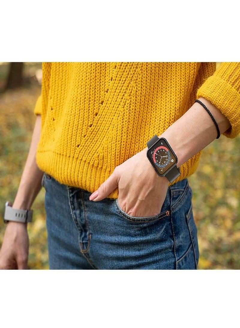 Tempered Glass Screen Protector Compatible with Apple Watch Series 7 41mm Black - Image 4
