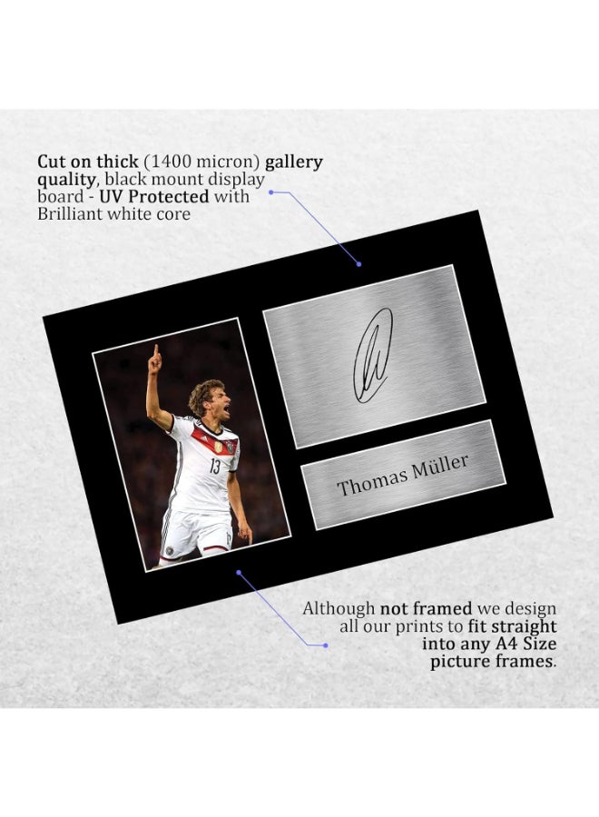 إتش دبليو سي تريدينغ هدايا توماس مولر الألمانية من HWC Trading A4 صورة مطبوعة موقعة بخط يده للجماهير والمشجعين - A4 - Image 3