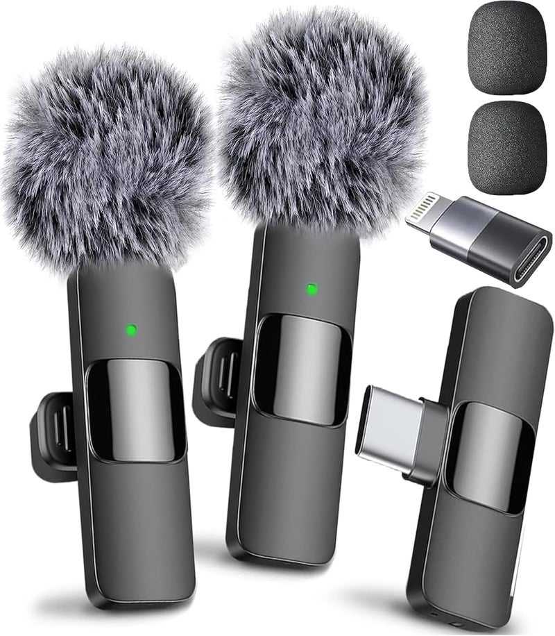 coku Wireless Mic for YouTube & Video Recording, Mini Microphone for Recording and Singing, Plug & Play Mic for YouTube Wireless with Noise Reduction, Compatible with iPhone, Android & PC - Image 1