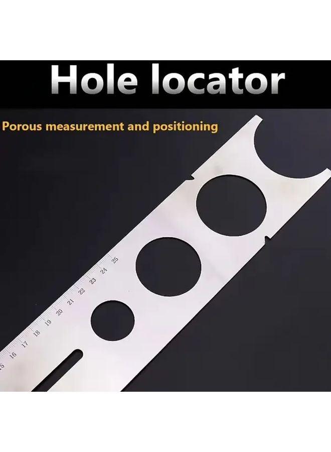 15.75 Inch Metal Tile And Glass Hole Locator With Measurement Markings Adjustable Positioning Guide For Precision Drilling - Image 2