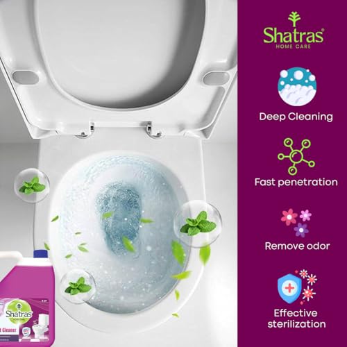 Shatras Home Care Toilet Cleaner - 5 Liters, 10X Advanced Cleaning Power, Kills 99.9% Germs, Removes Stains & Fights Odors - Image 3