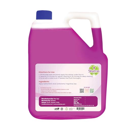 Shatras Home Care Toilet Cleaner - 5 Liters, 10X Advanced Cleaning Power, Kills 99.9% Germs, Removes Stains & Fights Odors - Image 2