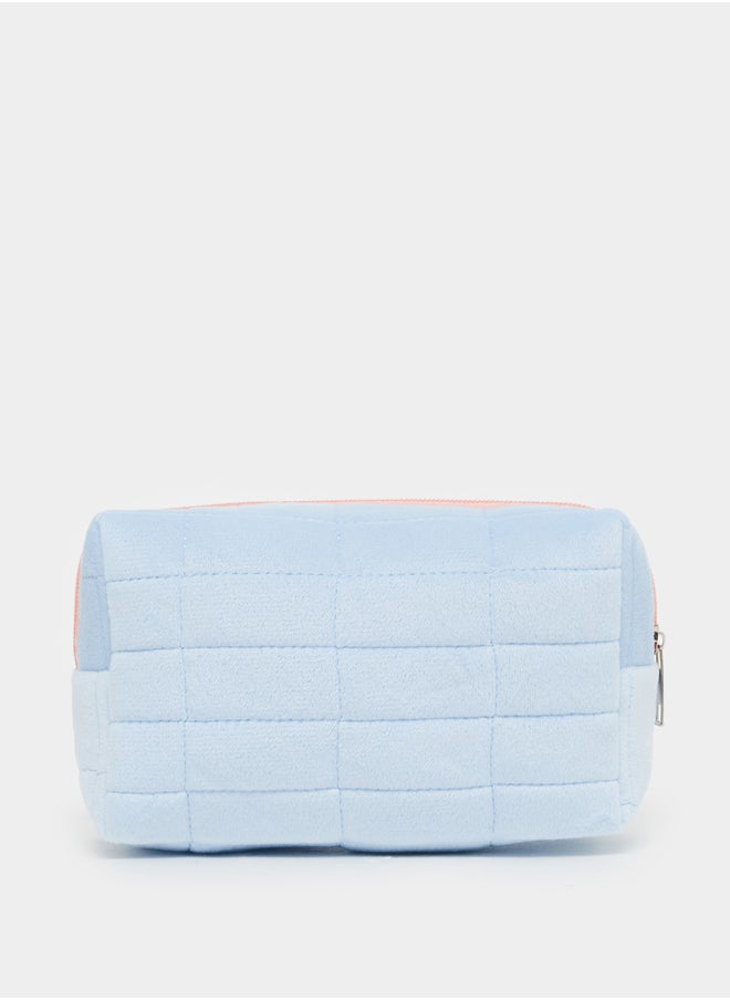 Styli Quilted Travel Wash Bag with Zip Closure  - Image 2