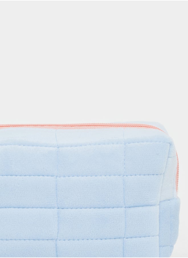 Styli Quilted Travel Wash Bag with Zip Closure  - Image 3