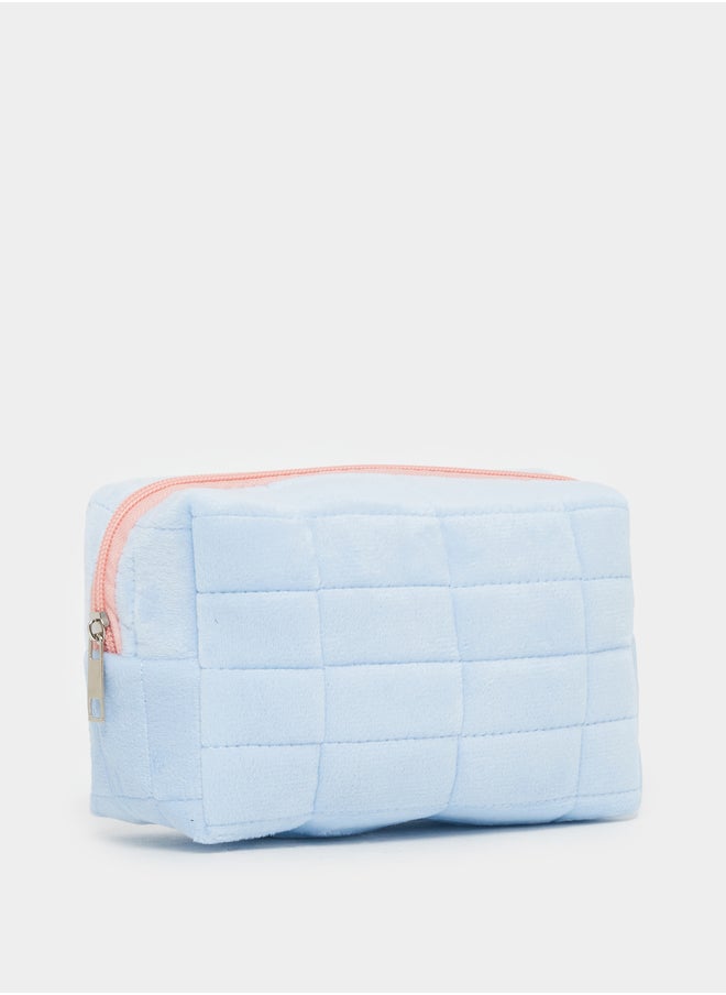 Styli Quilted Travel Wash Bag with Zip Closure  - Image 1