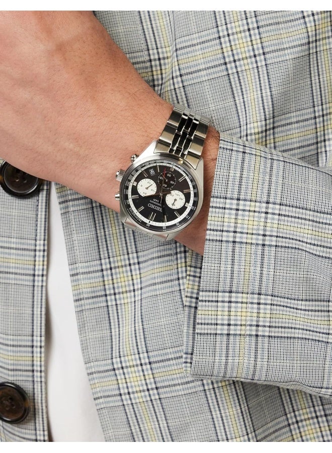 Seiko ساعة سيكو كرونوغراف للرجال SSB429P1، فضية - Image 2
