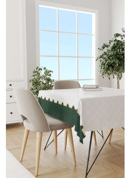 Cango Home Green and White Ramadan Themed Decorative Patterned Digital Printed Tablecloth CGH1311-MS  - Image 2