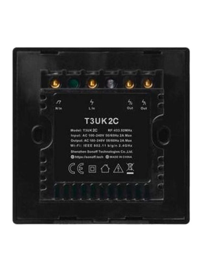 NIBEMINENT WiFi Wall Light Switch Black 86x86x35mm - Image 2