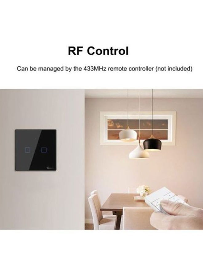 NIBEMINENT WiFi Wall Light Switch Black 86x86x35mm - Image 3