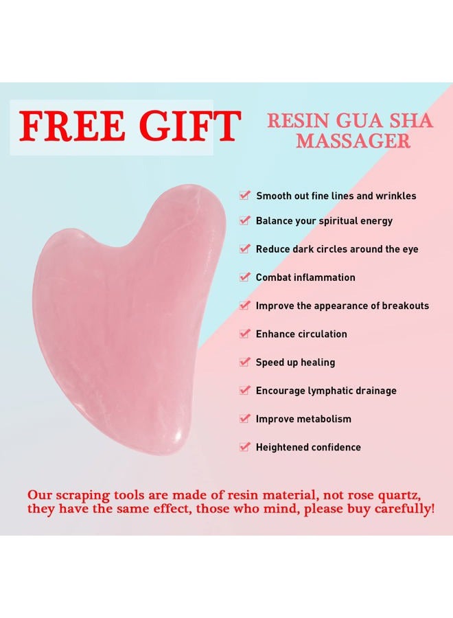 VANALIA Ice Roller and Gua Sha Set for Face, Eyes and Neck - Skin Care Beauty Tools to Brighten Skin and Enhance Natural Glow (Pink) - Image 2