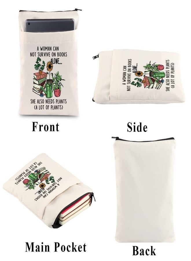 PLITI Book Lover Book Sleeve Gardener Gift A Woman Can Not Survive On Books Alone She Also Needs Plants Book Protector (Woman Needs Plants BS) - Image 5