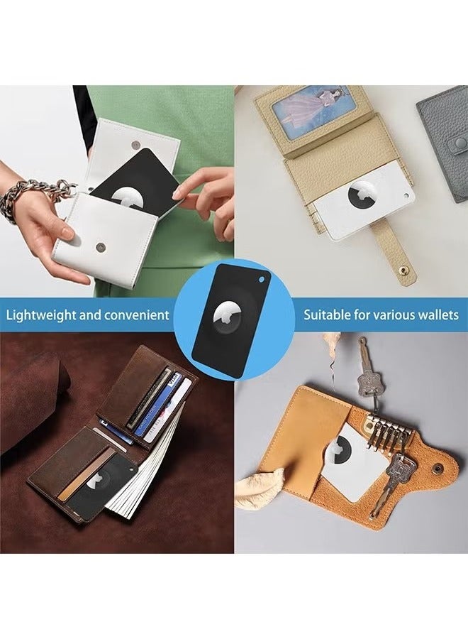 2 Pack Airtag Holder Wallet Card,Slim Air tag Card,Airtags Card Case for Wallet, Slim Safety Anti-Lost for Purse, Backpack, Handbag, Clutch Anti-Lost Accessories(Black+White) - Image 5