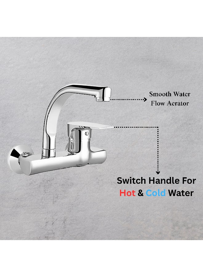 ITG Wall Mounted Kitchen & Bathroom Mixer Tap – Elegant Chrome Finish, SASO Certified, 5 Year Guarantee - Image 4