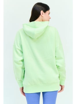 Reebok Women Sportswear Fit Long Sleeve Outdoor Hoodie, Lime Green  - Image 3