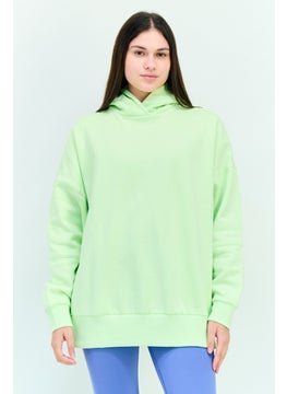 Reebok Women Sportswear Fit Long Sleeve Outdoor Hoodie, Lime Green  - Image 1