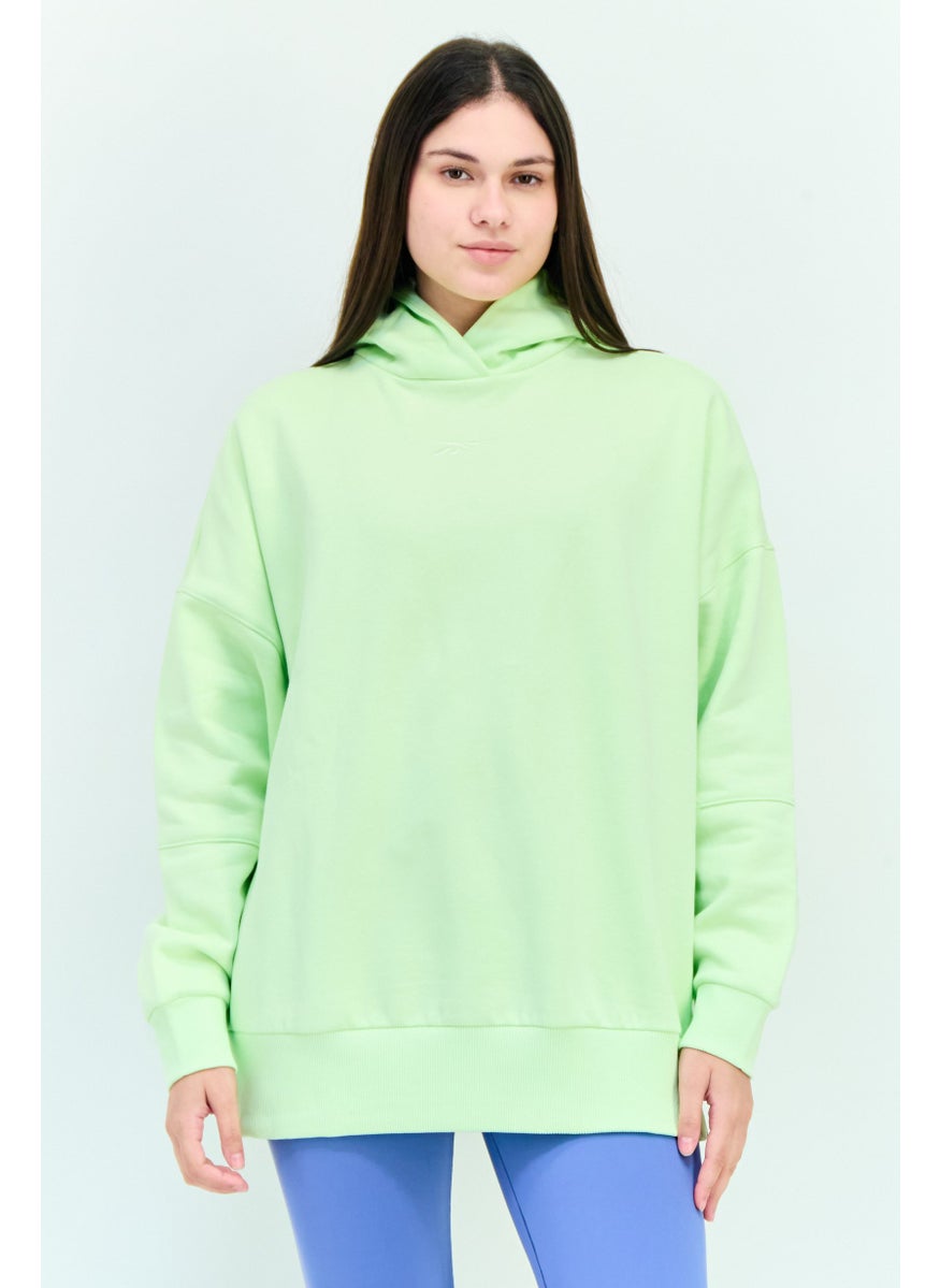Reebok Women Sportswear Fit Long Sleeve Outdoor Hoodie, Lime Green  - Image 1