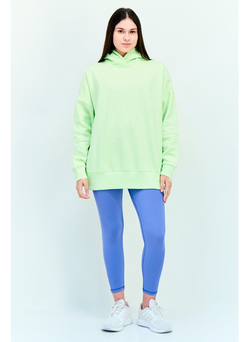 Reebok Women Sportswear Fit Long Sleeve Outdoor Hoodie, Lime Green  - Image 4