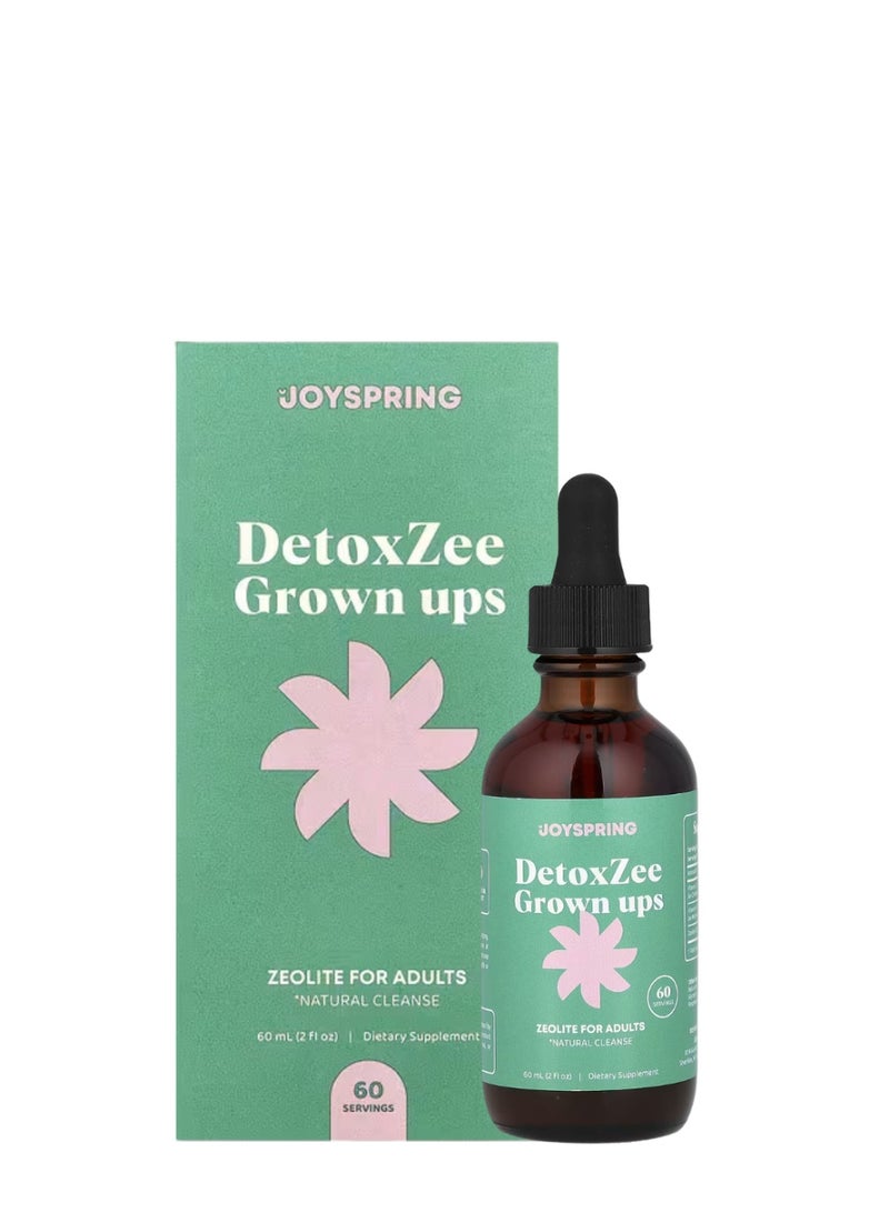JoySpring, DetoxZee Grown Ups, Zeolite For Adults, 2 fl oz (60 ml) - Image 1
