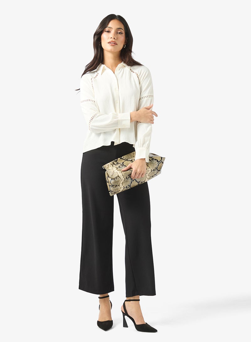 فيرو مودا قميص منسوج بتفاصيل دانتيل - Image 4