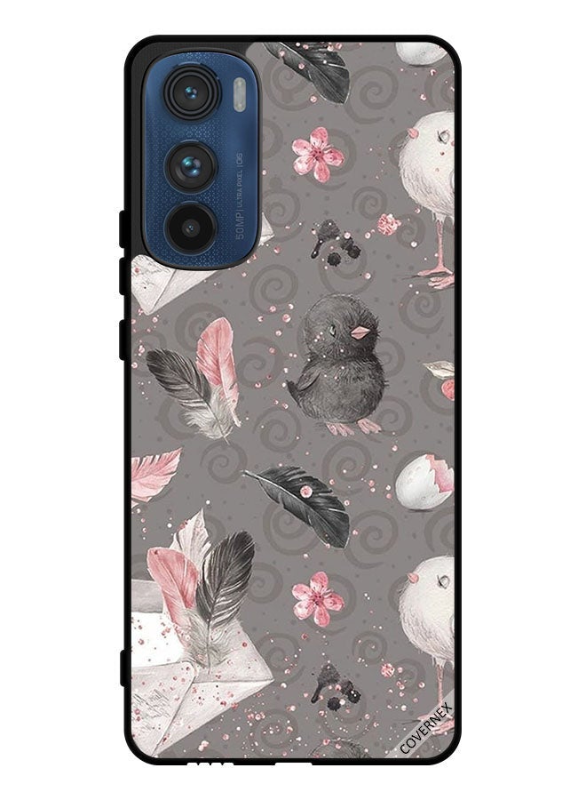Covernex Protective Case Cover For Motorola Edge 30 Feathers & Chicks - Image 1