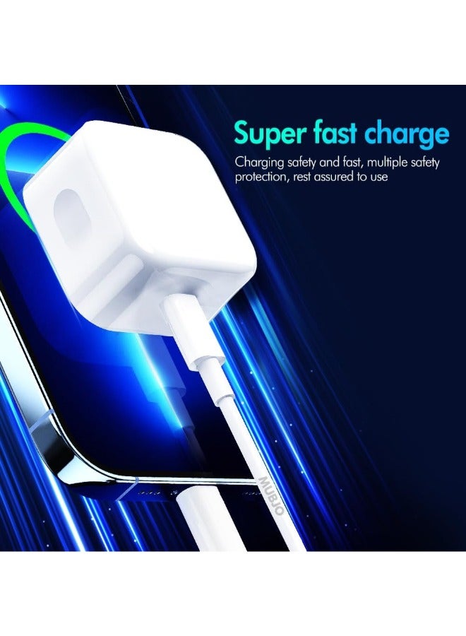 general iPhone Fast Charger, 20W iPhone Charger with iPhone Charger Cable 1M, USB C Plug with USB C Light-ning Cable for iPhone 14/13/ 12/11/ X/SE/ 8/7, Pad - Image 3