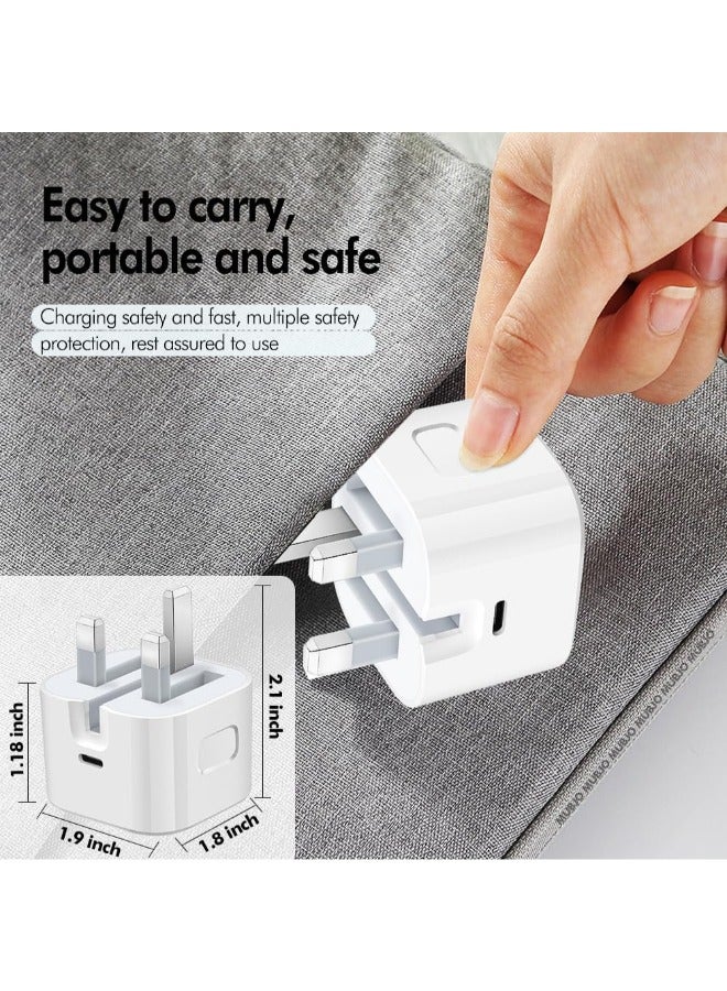 general iPhone Fast Charger, 20W iPhone Charger with iPhone Charger Cable 1M, USB C Plug with USB C Light-ning Cable for iPhone 14/13/ 12/11/ X/SE/ 8/7, Pad - Image 5