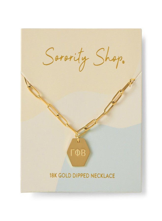 Sorority Shop Gamma Phi Beta Paperclip Necklace - GPB 18K Gold Plated Sorority Gifts Necklace, Long-Lasting Gamma Phi Beta Gifts for Women - Image 2