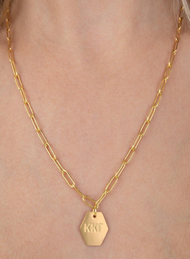 Sorority Shop Gamma Phi Beta Paperclip Necklace - GPB 18K Gold Plated Sorority Gifts Necklace, Long-Lasting Gamma Phi Beta Gifts for Women - Image 3
