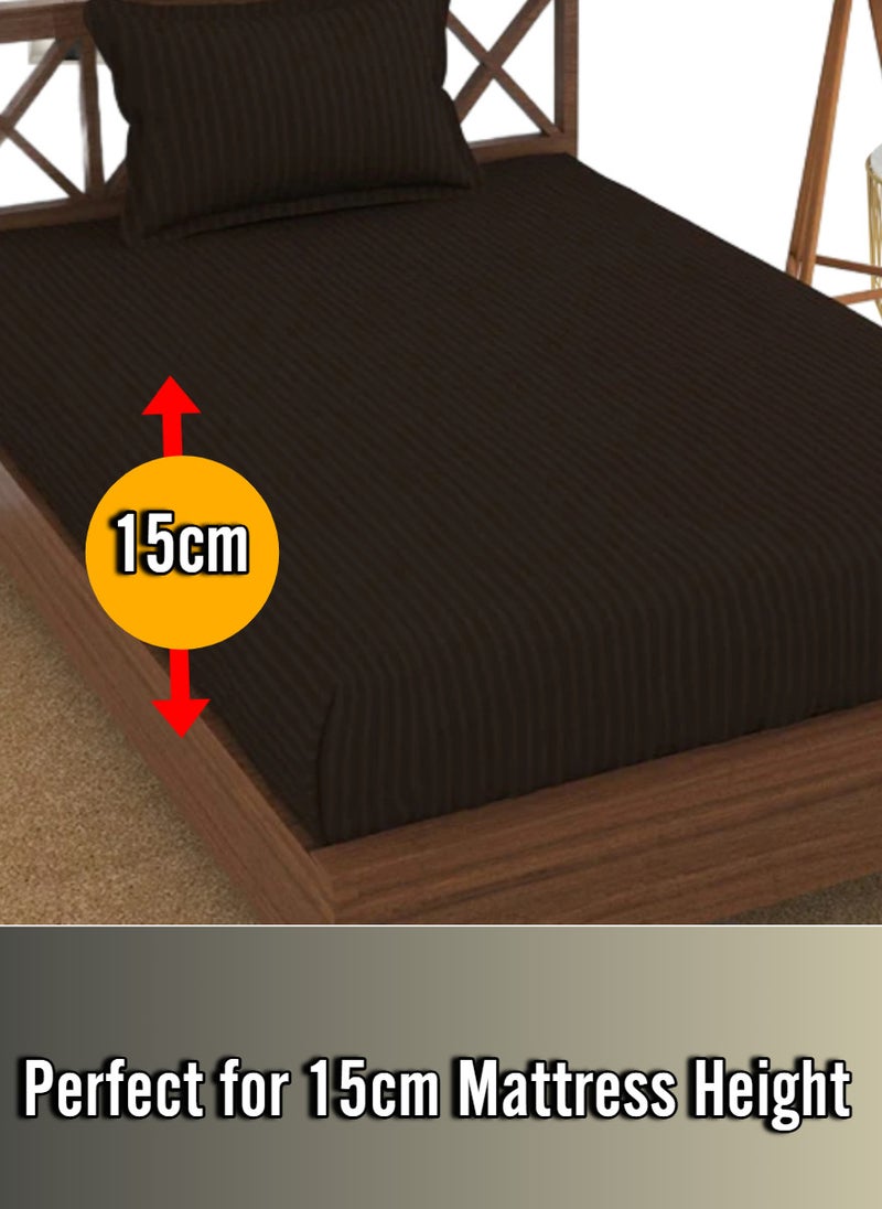 بلوبيري ملاءة سرير قطنية قماش مخطط مع قطعة واحدة كيس وسادة 100x200+15 سم - Image 2