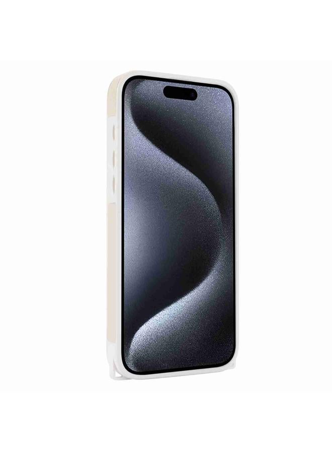 زبون جراب لهاتف iPhone 12 جراب هاتف بملمس معيني مع حبل مزدوج - Image 3