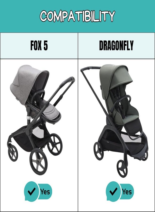 PROTEC TIF Faux Leather Handlebar Covers – Compatible with Bugaboo Fox 5 and Dragonfly – Fits Over Original Grip – Made in Spain - Image 3