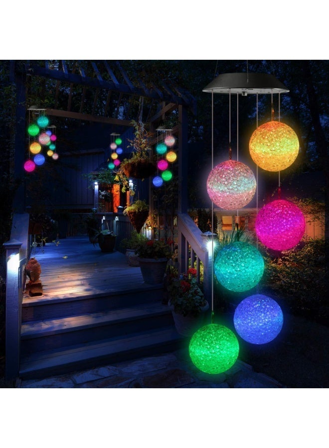 Solar Wind Chime, Color Changing Ball Wind Chimes, LED Decorative Mobile, Gifts for Mom, Waterproof Outdoor Solar Lights for Garden, Patio, Party, Yard, Window, Outdoor Decorations - Image 5