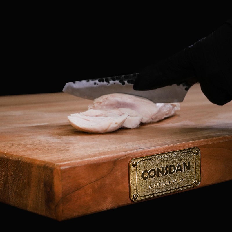 CONSDAN Butcher Block Counter Top, USA Grown Oak Solid Hardwood Countertop, Wood Slabs for Kitchen, Reversible, Both Side Polished, Prefinished with Food-safe Oil, 1.5" Thickness, 18" L x 25" W - Image 4