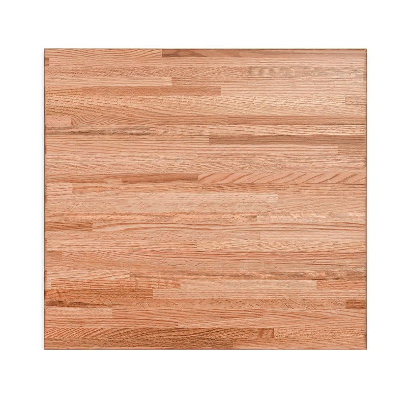 CONSDAN Butcher Block Counter Top, USA Grown Oak Solid Hardwood Countertop, Wood Slabs for Kitchen, Reversible, Both Side Polished, Prefinished with Food-safe Oil, 1.5" Thickness, 18" L x 25" W - Image 1