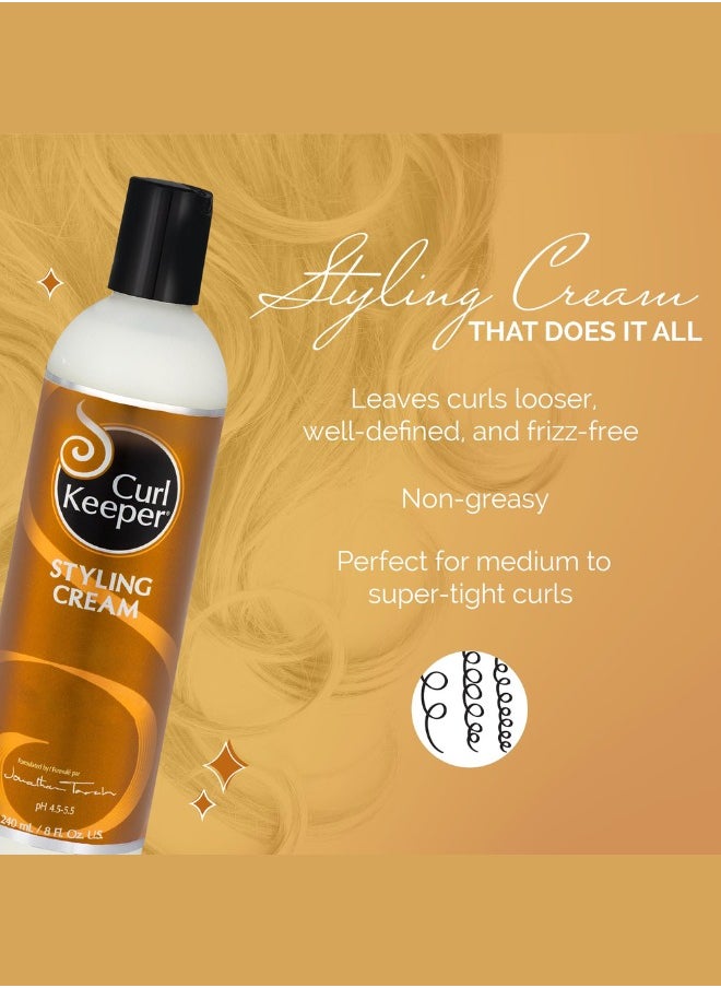 Curl Keeper - Curl Keeper Hair Solutions Styling Cream, 8.0oz - Image 1
