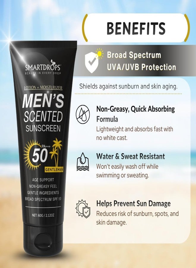 Smartdrops Men Sunscreen SPF 50 Broad Spectrum Face & Body Sun Cream Non Greasy Daily Sun Care Lotion | Sunscreen SPF 50 PA+++ | for Men & Women | 60ml (Pack 1) - Image 3