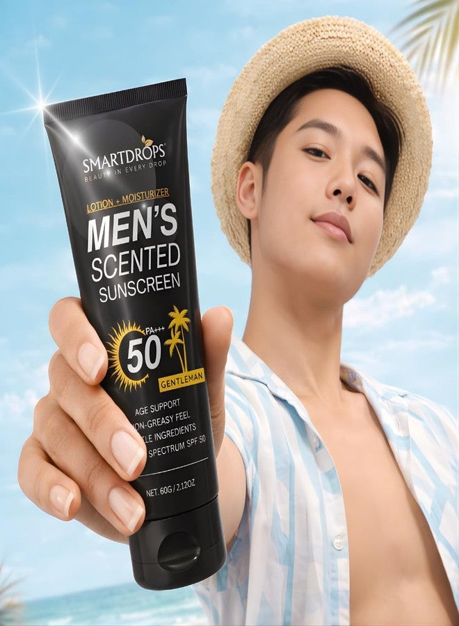 Smartdrops Men Sunscreen SPF 50 Broad Spectrum Face & Body Sun Cream Non Greasy Daily Sun Care Lotion | Sunscreen SPF 50 PA+++ | for Men & Women | 60ml (Pack 1) - Image 5