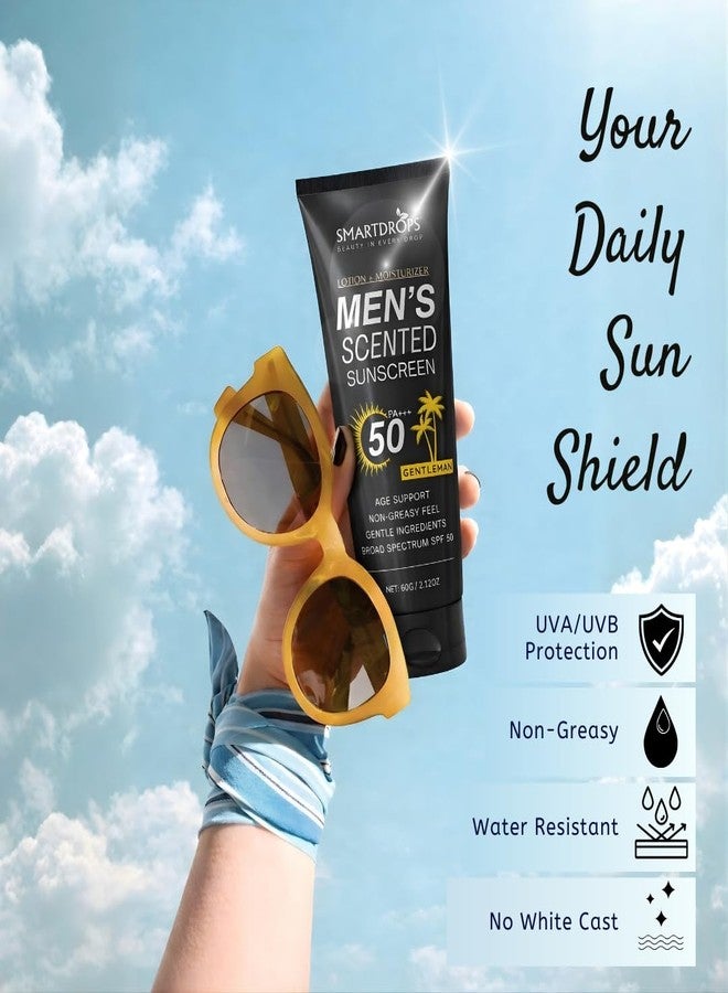 Smartdrops Men Sunscreen SPF 50 Broad Spectrum Face & Body Sun Cream Non Greasy Daily Sun Care Lotion | Sunscreen SPF 50 PA+++ | for Men & Women | 60ml (Pack 1) - Image 4