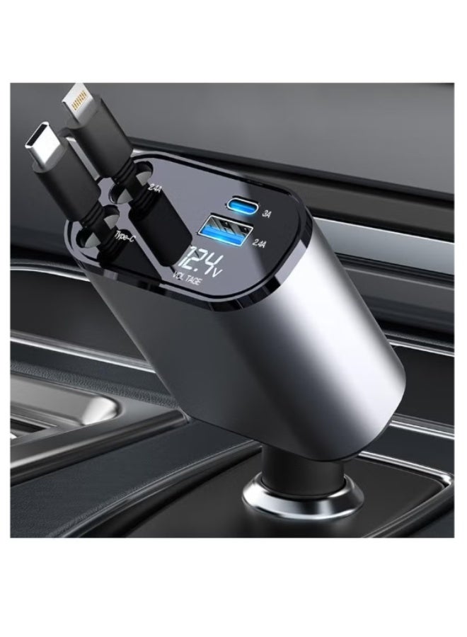 Super Fast Car Charger 120wt With Telescopic Cable - Image 4