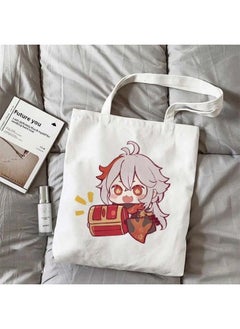 Original God Maple Leaf Surrounding Q Canvas Bag Cartoon Cute Student Schoolbag Secondary Diy High Color Value Shoulder Handbag-Specifications:Standard-Color:15 High Quality-upgraded Model/**zipper + Inner Bag**