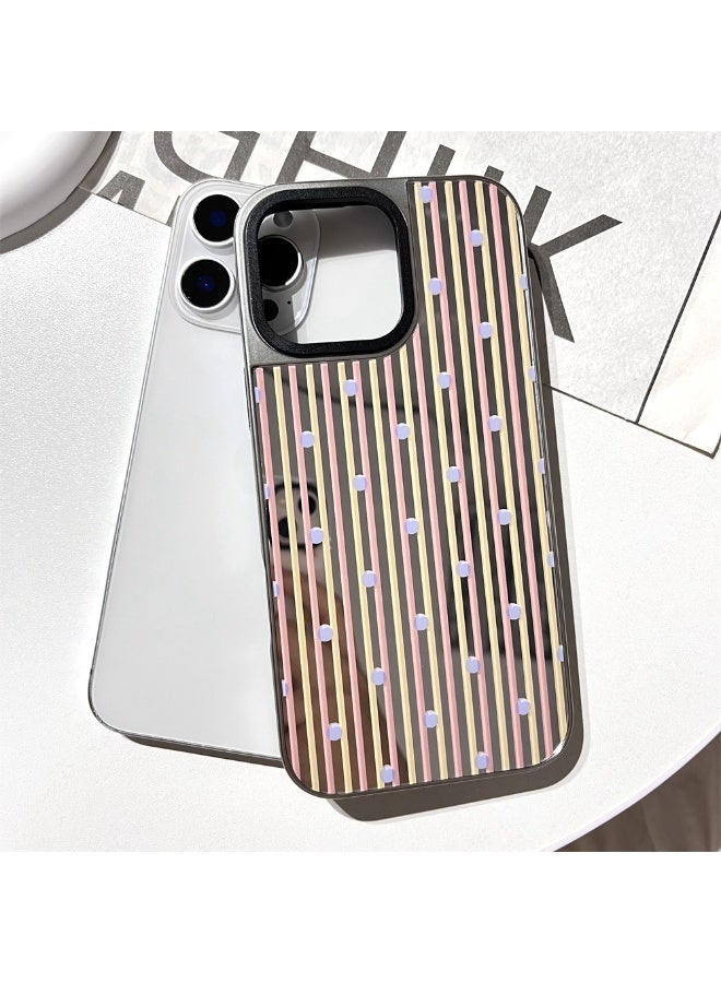 NIBEMINENT Contrast Color Stripes Protective TPU Case Cover For iPhone 15 Pro Max Clear - Image 1