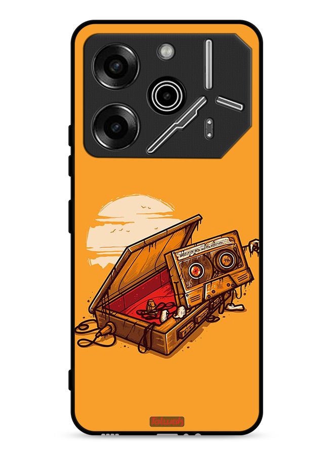 Tolwak Tecno Pova 6 Pro 5G Protective Case Cover Cassette And Tape Art - Image 1