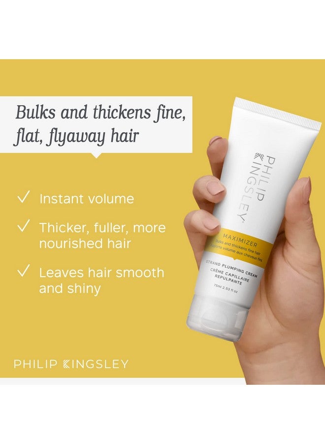 Philip Kingsley Maximizer Strand Plumping Volumizing Cream Thickening For Fine Hair Volumizer Volume Hair Products Antifrizz Smoothing 2.5 Oz. - Image 2