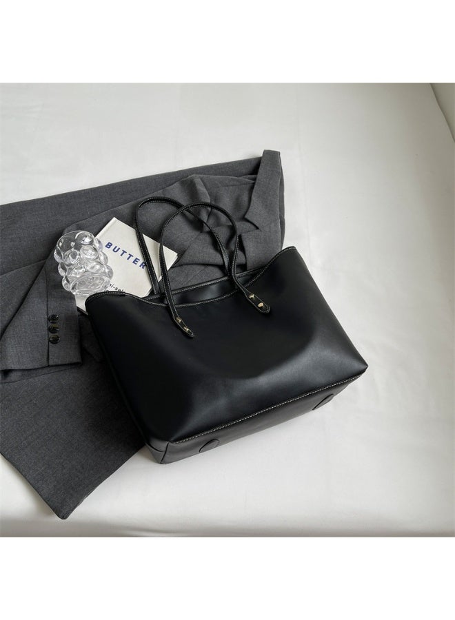 Women's Shoulder Tote Bag Faux Leather Handbag for Women Large Capacity Messenger Fashionable Travel Shoulder Bag for Ladies Girls College Students - Image 5