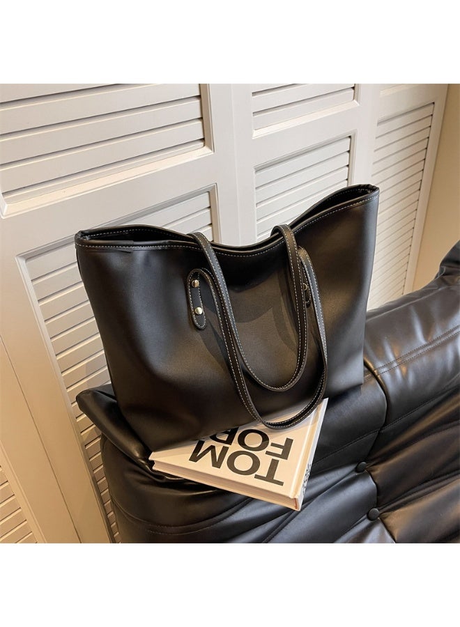 Women's Shoulder Tote Bag Faux Leather Handbag for Women Large Capacity Messenger Fashionable Travel Shoulder Bag for Ladies Girls College Students - Image 4