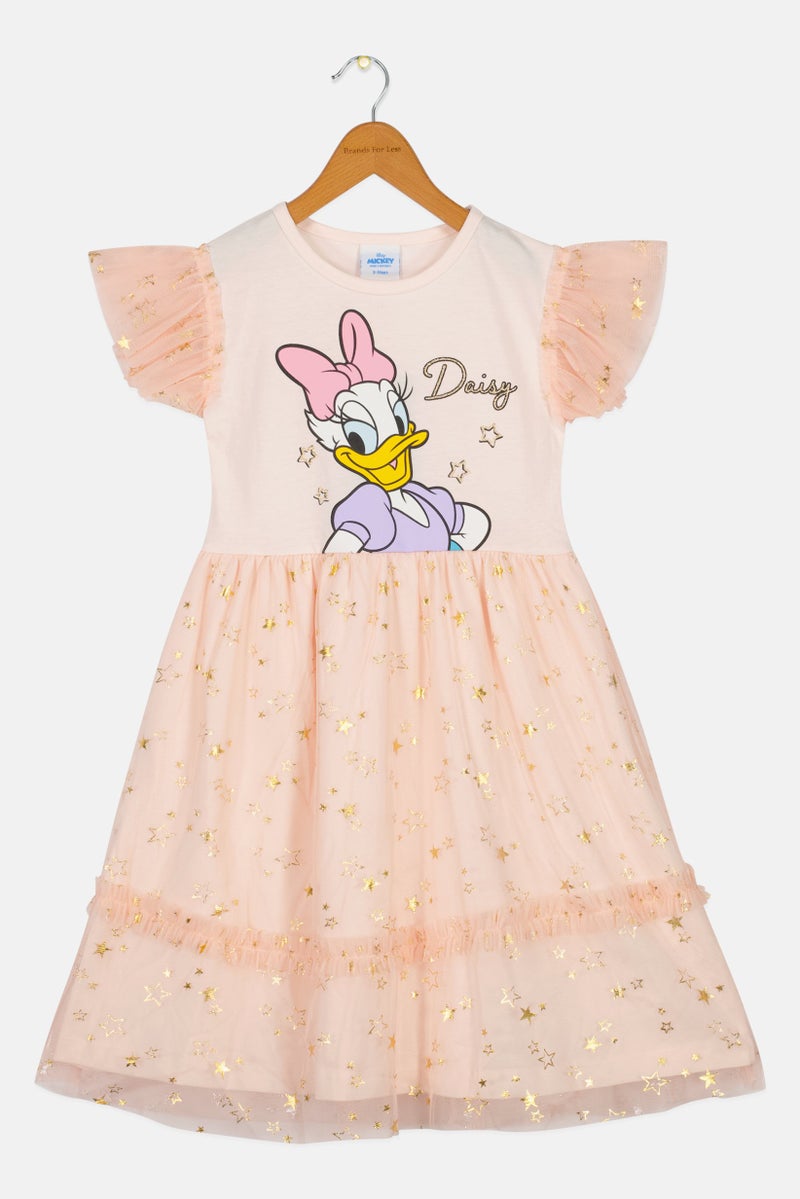 Disney Toddlers Girl Mickey And Friends Tutu Dress, Peach - Image 2