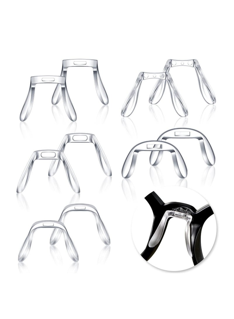NIBEMINENT 24 Pieces U Shaped Eyeglasses Nose Pads Bridge Plastic Eye Glasses, Support Anti Slip Retainers Set for Eyeglasses, Sunglasses Accessories (6 Styles) - Image 1