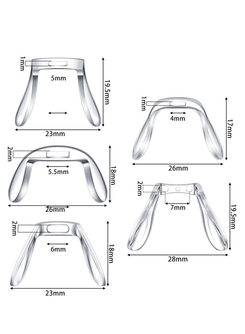 NIBEMINENT 24 Pieces U Shaped Eyeglasses Nose Pads Bridge Plastic Eye Glasses, Support Anti Slip Retainers Set for Eyeglasses, Sunglasses Accessories (6 Styles) - Image 2
